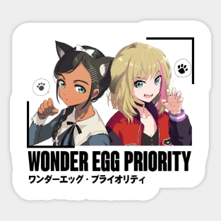 Wonder Egg Priority, Neiru Aonuma and Rika Kawai Sticker